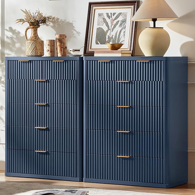 LEYAOYAO Fluted 6 Drawers Dresser by LEYAOYAO-Findtheshiningpointofyourideallife%EF%BC%81