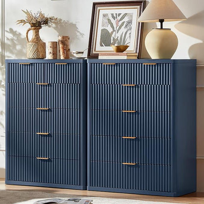 LEYAOYAO Fluted 6 Drawers Dresser by LEYAOYAO-Findtheshiningpointofyourideallife%EF%BC%81
