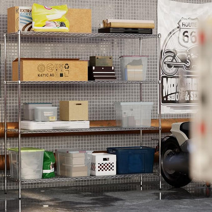 21" Deep x 72" Wide x 74" Height Wire Shelving Kit | 4-Tier | NSF Commercial - Image 7