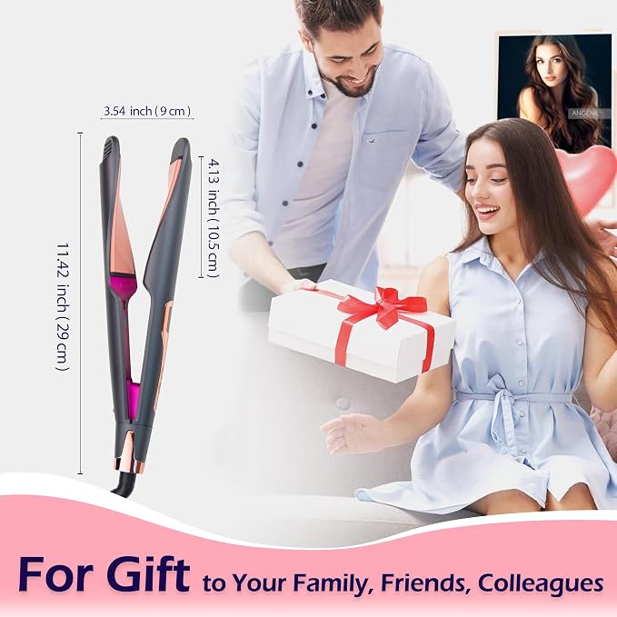 ANGENIL Pro Twist Ceramic Flat Iron 1 Inch, Dual Voltage Hair Straightener and - Image 6