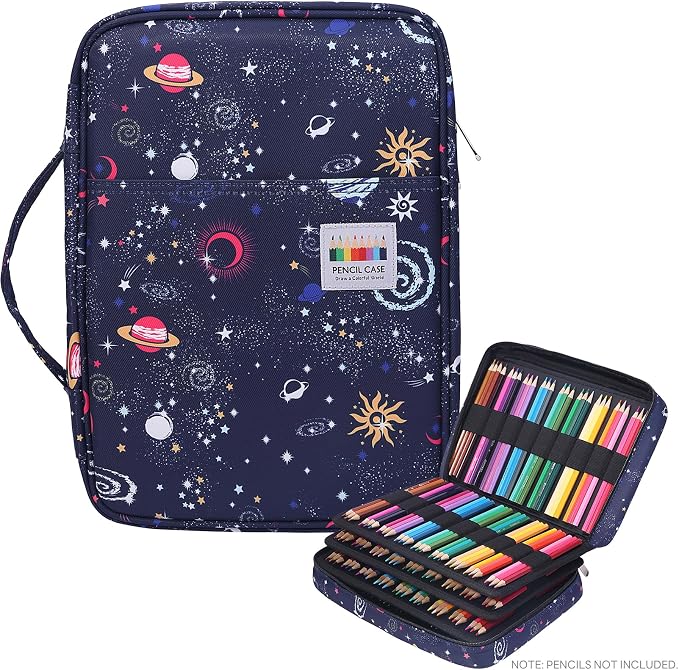JAKAGO 220 Slots Colored Pencil Case Large Capacity Pen Holder by JAKAGO