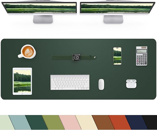 Desk mat Large, Leather Desk Pad Protector, Office Desk Mat, Mouse Pad by cebowa