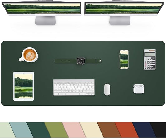 Extra Large Desk mat, Leather Desk Pad Protector, Office Desk Mat, Mouse Pad by cebowa