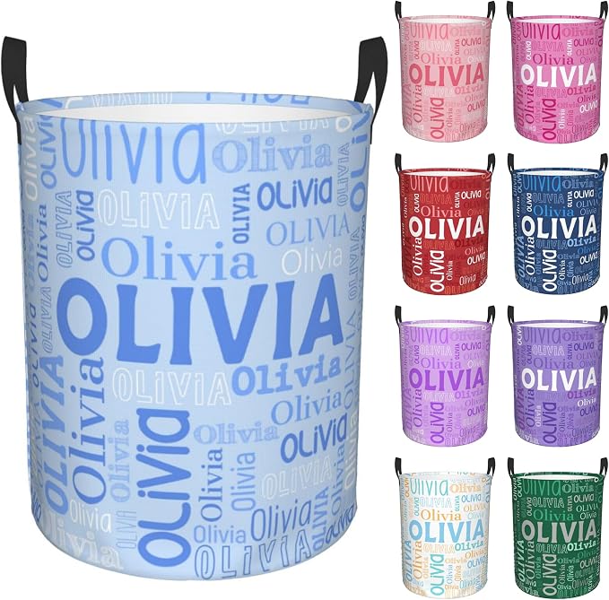 Custom Name Laundry Hamper, Personalized Laundry Basket by Kirendle
