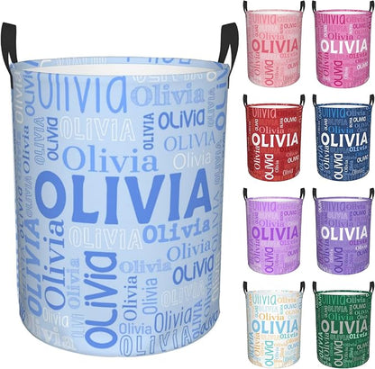 Custom Name Laundry Hamper, Personalized Laundry Basket by Kirendle
