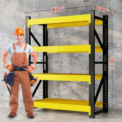 3800LBS Garage Storage Shelves, 4 Tier Metal Utitly Shelves Industrial Shelving - Image 3