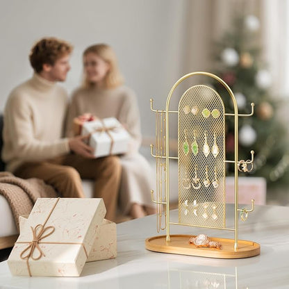Jewelry Display Earring Stand Gold Organizer Earring StorageTree Jewelry Rack - Image 4