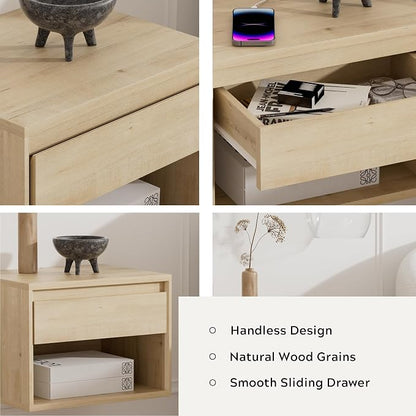Mid Century Modern Floating Nightstand, Wall Mounted End Table - Image 4