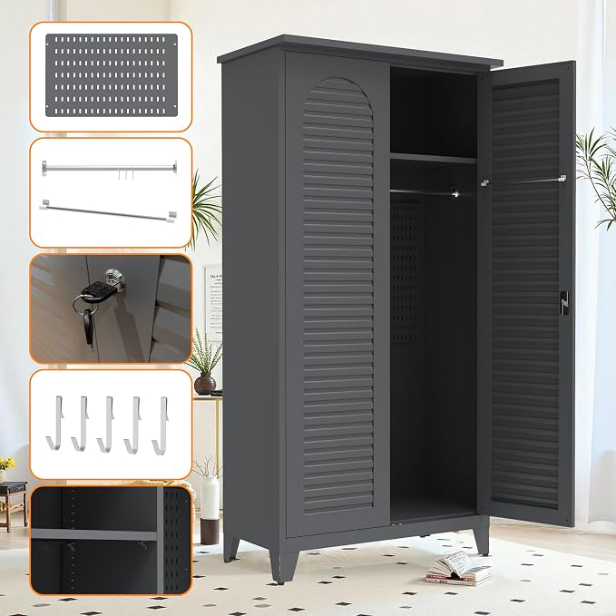 Tall Metal Tool Storage Cabinet - Image 5