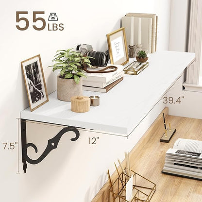 Fun Memories 40 Inch Floating Shelves Wall Mounted, 12 Inch Deep Wall Shelves - Image 3