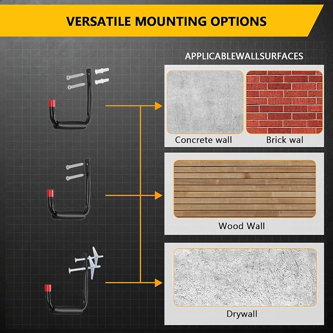 6 Pack Garage Hooks Heavy Duty - Image 6