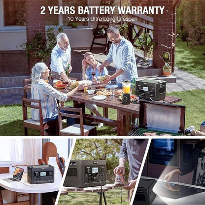 2400W Portable Power Station 1843Wh GRECELL Outdoor Solar Generator - Image 7