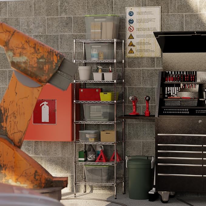 18" Deep x 24" Wide x 86" Height Wire Shelving Kit | 8-Tier | NSF Commercial - Image 7