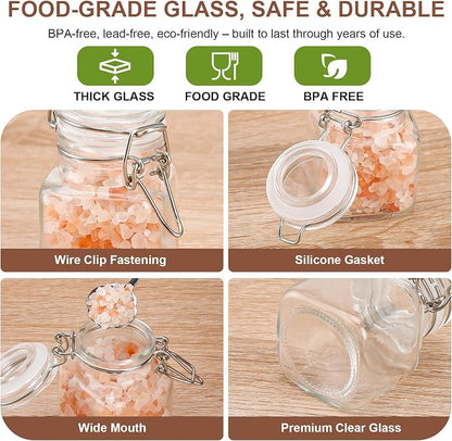 12 Pack Spice Jars, 4 oz Glass Containers - Image 4