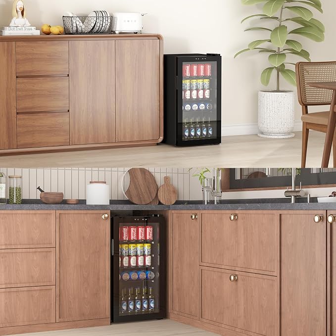 Beverage Refrigerator Cooler, 120 Can/3.2 Cu.Ft Mini Fridge - Image 7