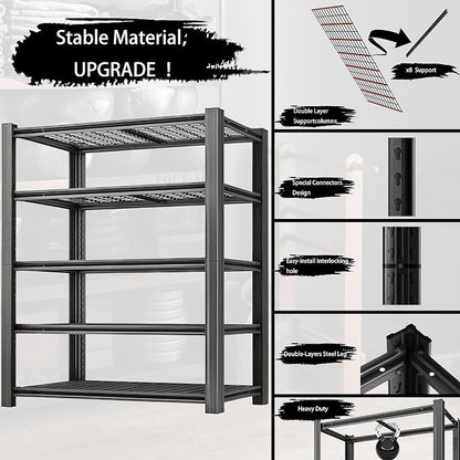 Standing Shelf Units Heavy Duty Storage Rack 3250LBS Industrial Wire Mesh - Image 6