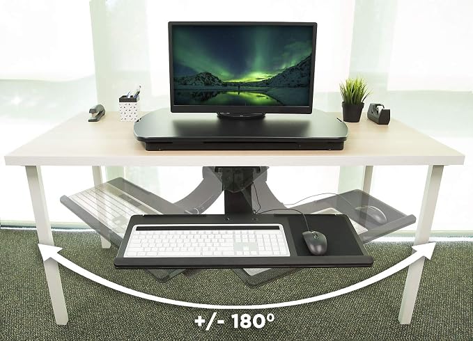 Mount-It! Sit Stand Keyboard Tray, Height Adjustable Under Desk Keyboard and - Image 4