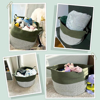 INDRSSME Large Laundry Storage Basket, 21.7 x13. 8 - Image 4