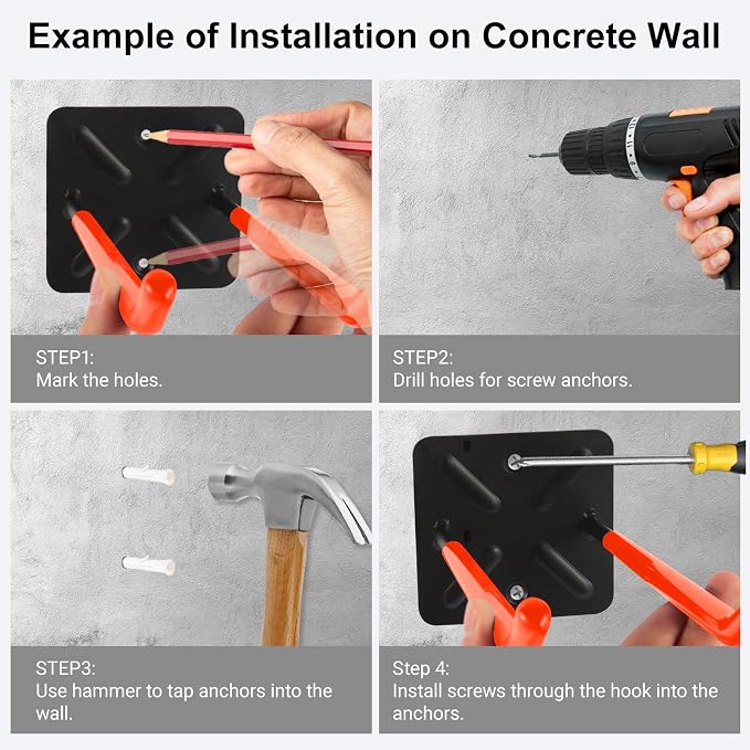 Steel Garage Storage Hooks Wall Tool Organizer, 12.4 Inch Garage Hook Heavy - Image 5