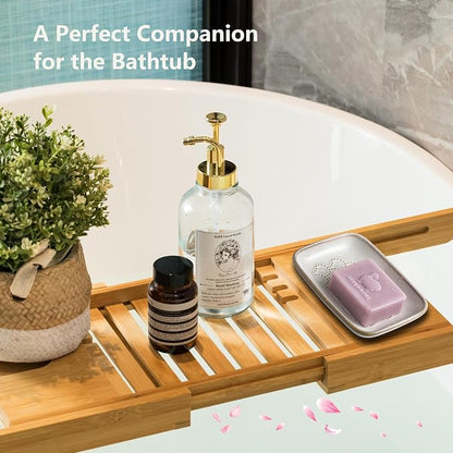 Gomakren Soap Dish for Shower, Christmas Ceramic Soap Dishes for Bar Soap Sponge - Image 6