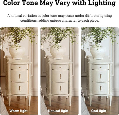 STO'SENSE Nightstand Set of 2 w/Charging Station & 3 Drawers, Pre-Assembled - Image 9
