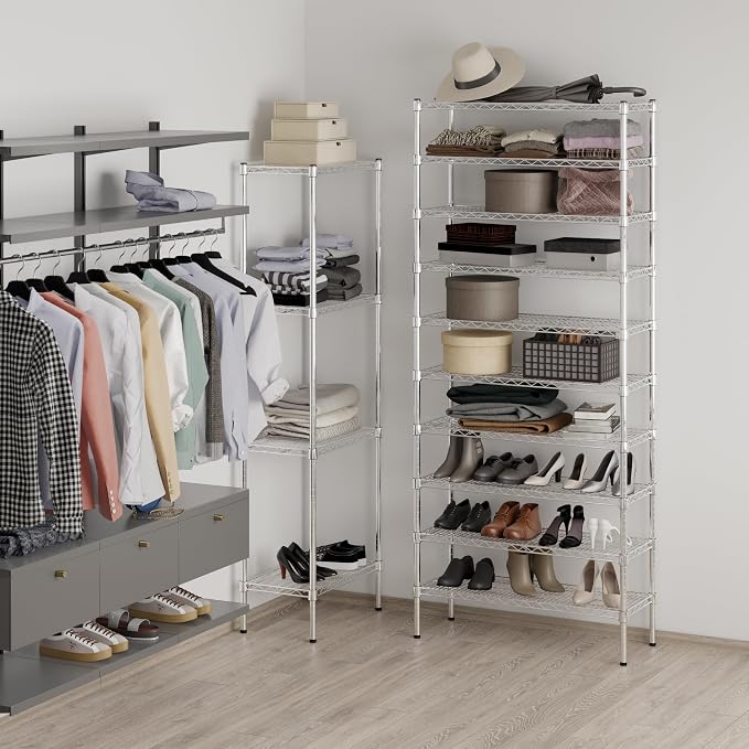 14" Deep x 36" Wide x 86" Height Wire Shelving Kit | 10-Tier | NSF Commercial - Image 5