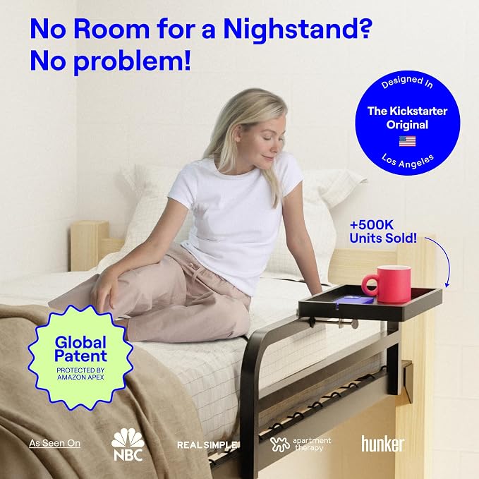 BedShelfie Bedside Shelf for Bunk Bed & Top Bunk, College Dorm Room Essentials - Image 2