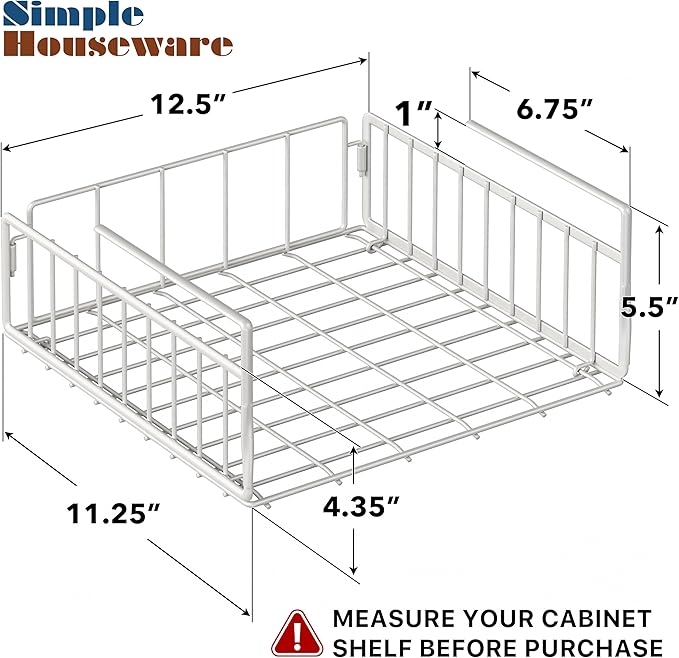 Simple Houseware Under Shelf Basket - Image 2