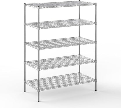 24" Deep x 48" Wide x 64" Height Wire Shelving Kit | 5-Tier | NSF Commercial by Regal+Altair