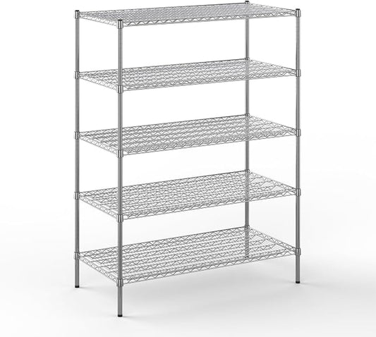 24" Deep x 48" Wide x 64" Height Wire Shelving Kit | 5-Tier | NSF Commercial by Regal+Altair