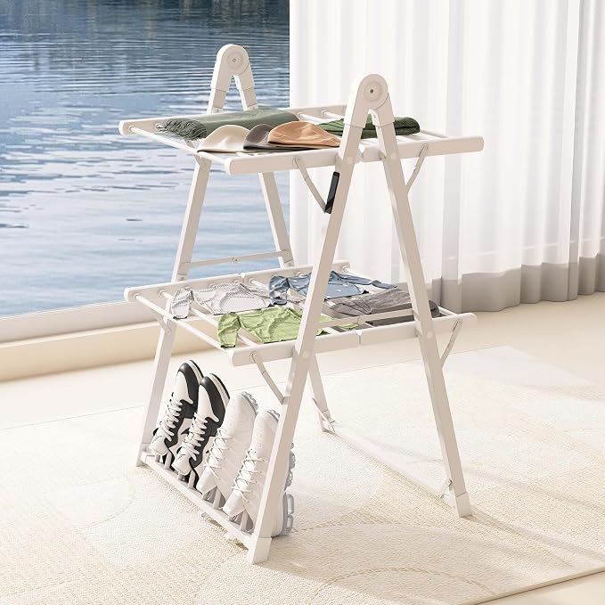 Electric Heated Clothes Drying Rack, Foldable Heated Garment Dryer - Image 2