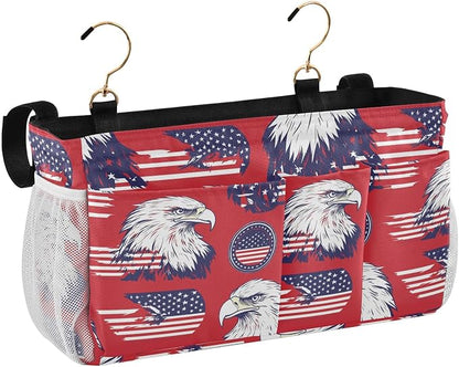 American Flag Bald Eagle Red Bedside Caddy - Image 2