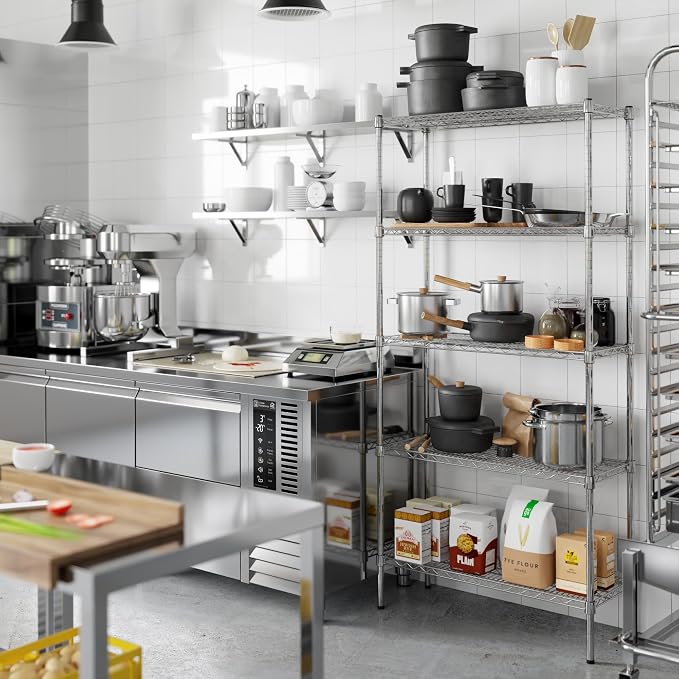 14" Deep x 36" Wide x 74" Height Wire Shelving Kit | 5-Tier | NSF Commercial - Image 6