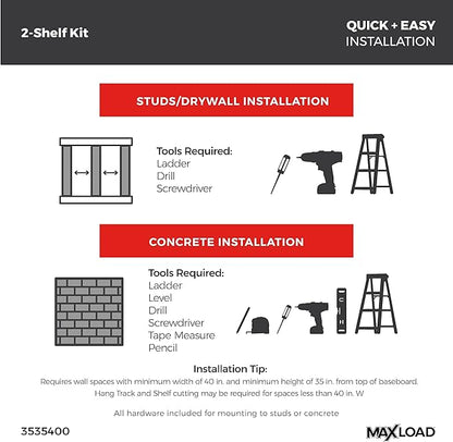 ClosetMaid MaxLoad Heavy Duty Wall Shelf Kit - Image 4