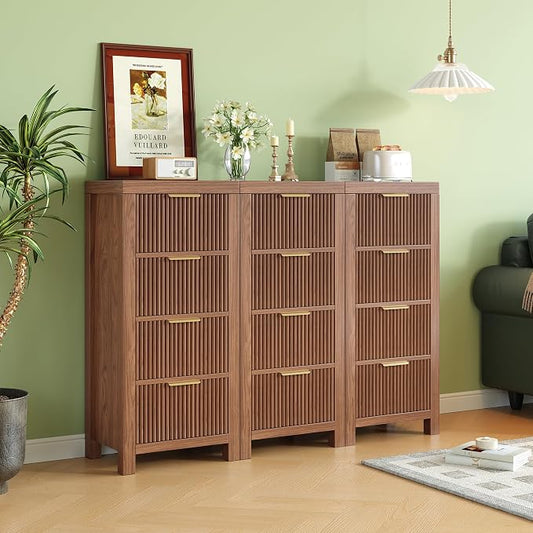 Mid-Century Modern Tall Wooden Dresser by LSKTGA