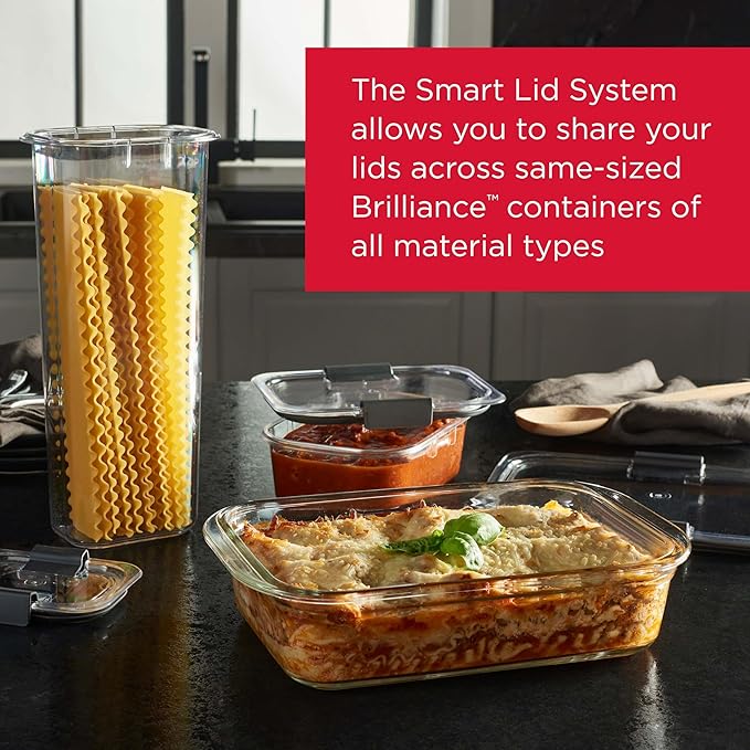 Rubbermaid Brilliance Glass Food Storage Containers, Leak-Proof - Image 3