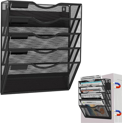 5-Tier Magnetic File Holder, No Drilling Installation File Cabinet Organizer - Image 8