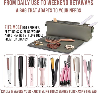 BAREFOOT CARIBOU Hair Tools Travel Bag and Heat Resistant Mat - Image 5