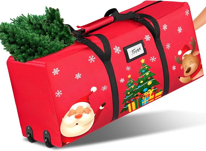 Christmas Tree Storage Bag, Fits Up to 9Ft Xmas Disassembled Tree, Heavy Duty by Jvgoo
