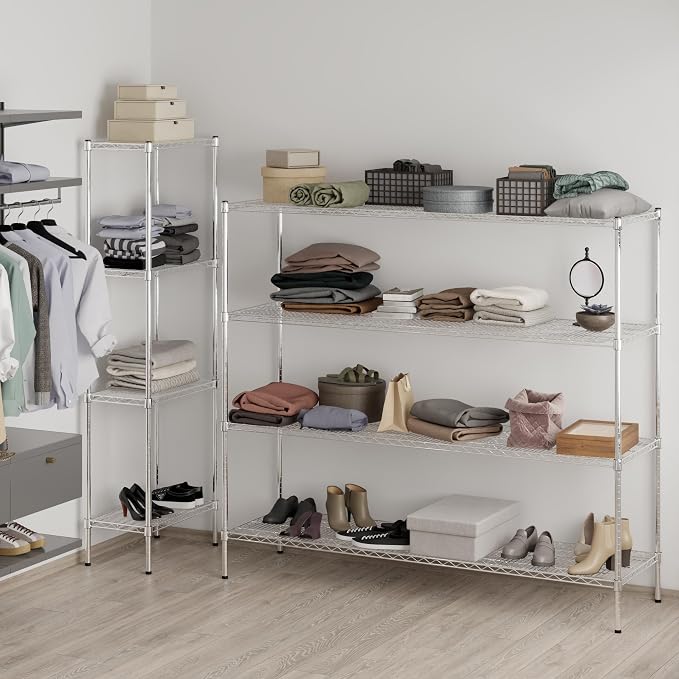 21" Deep x 72" Wide x 64" Height Wire Shelving Kit | 4-Tier | NSF Commercial - Image 7