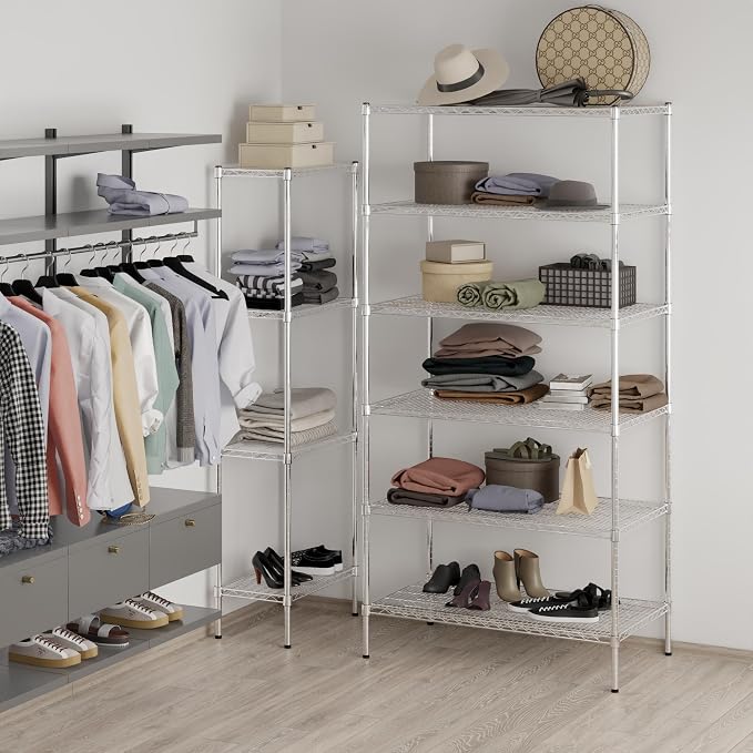 24" Deep x 42" Wide x 86" Height Wire Shelving Kit | 6-Tier | NSF Commercial - Image 2