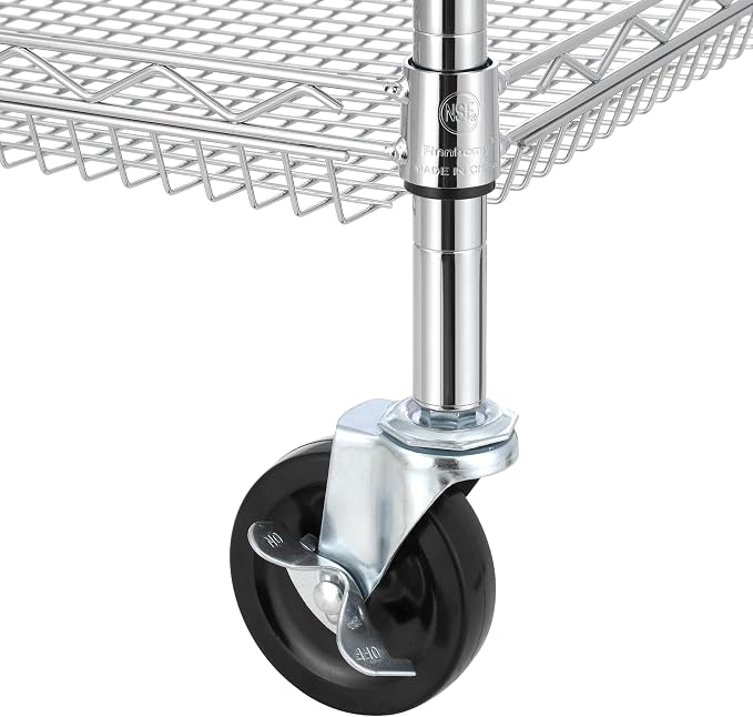 Finnhomy 4 Tier Heavy Duty Commercial Grade Rolling Cart - Image 6