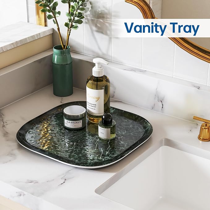 Vanity Decorative Tray, Bathroom Tray Countertop Organizer - Image 2