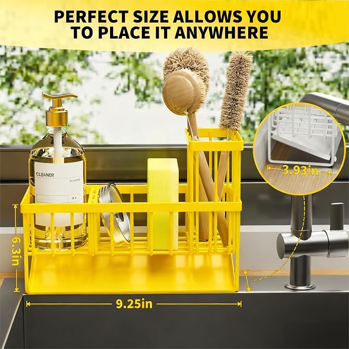 Cisily Yellow Sink Caddy Organzier - Image 2