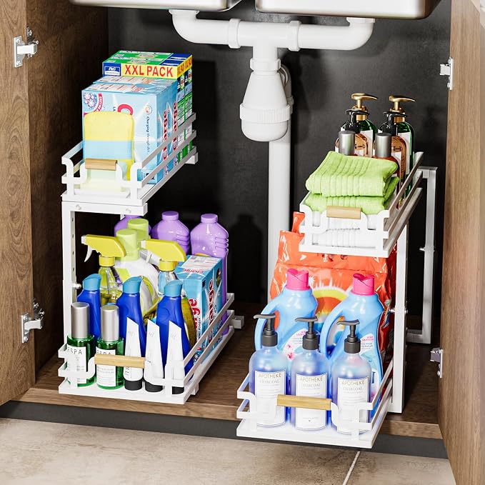 Under Sink Organizers and Storage, 2 Tier Slide Out Under Sink Organizers And - Image 2