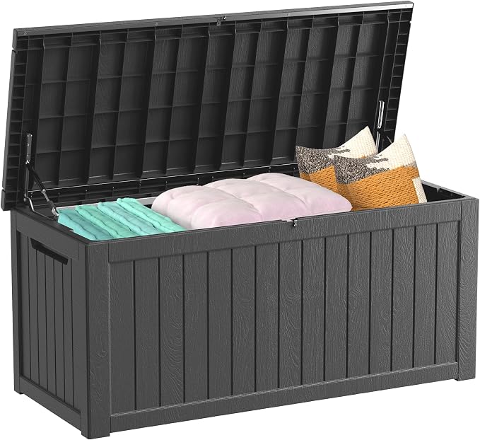 200 Gallon Outdoor Storage Box Waterproof Lockable Resin Deck Box Large by Decksplore%E2%80%94BuiltforOutdoor