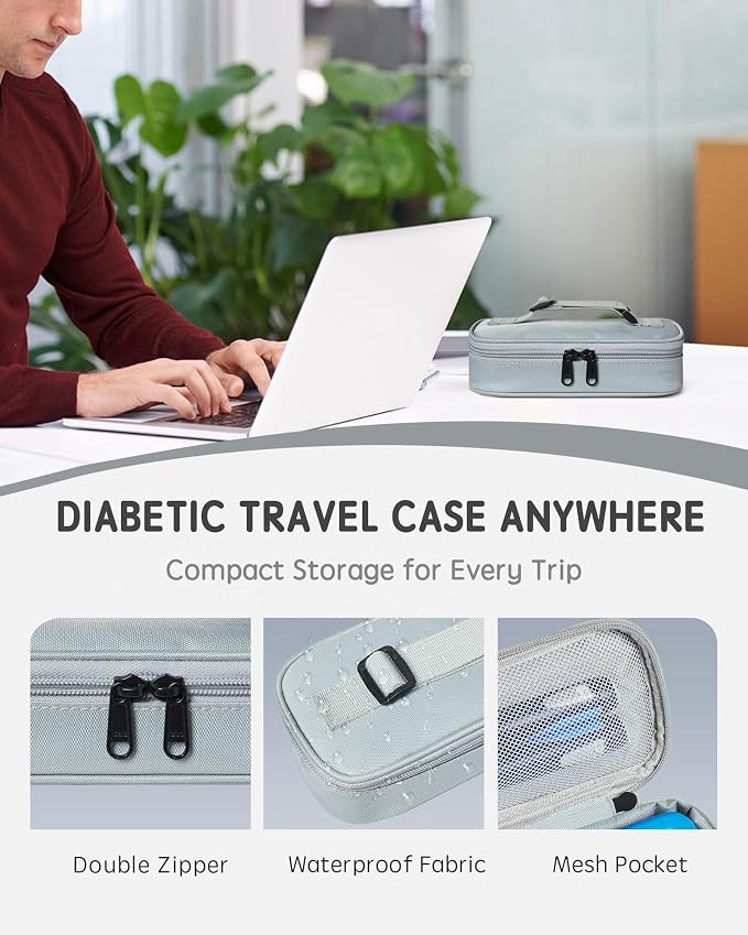 Insulin Vial Cooler Travel Case TSA Approved 300g Reusable Ice Brick Insulin - Image 6