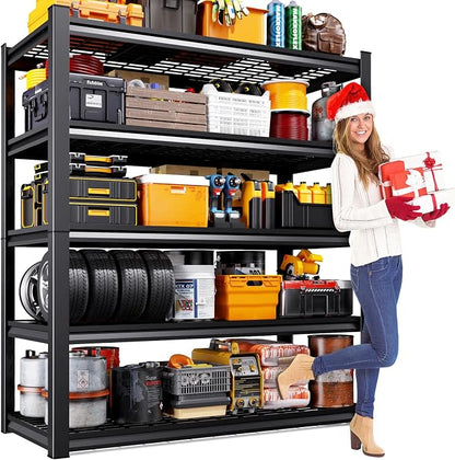 71" H Garage Shelving Heavy Duty Storage Shelves, 5-Tier Adjustable Metal by Unknown