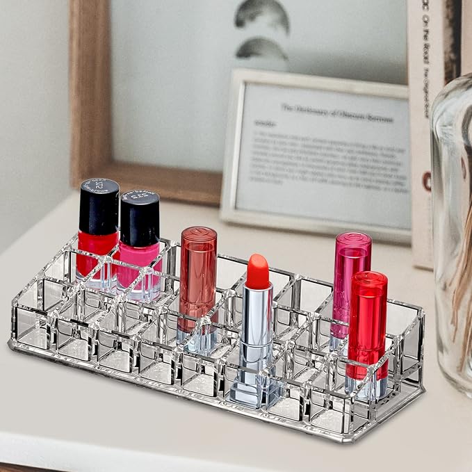 Amazing Abby - Glamour - 24-Slot Acrylic Lipstick Organizer, Lipstick Holder - Image 2