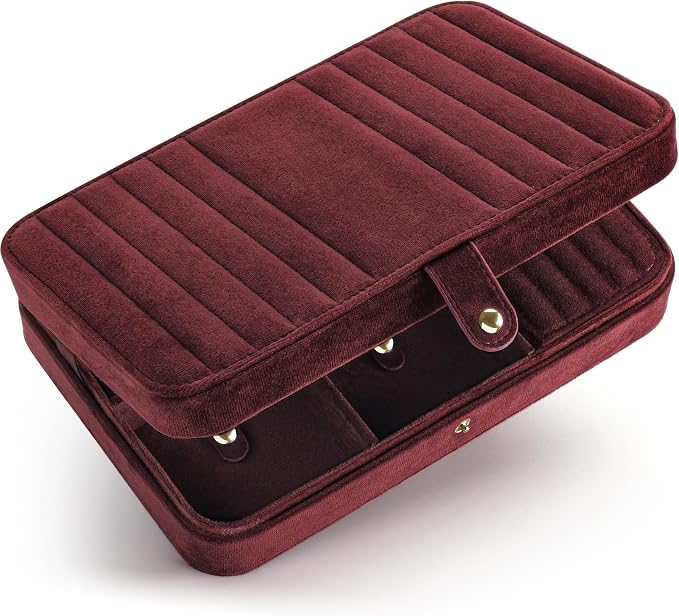 VELORIA Jewelry Box, Premium Velvet Travel Jewelry Organizers And Storage by VeloriaOfficial